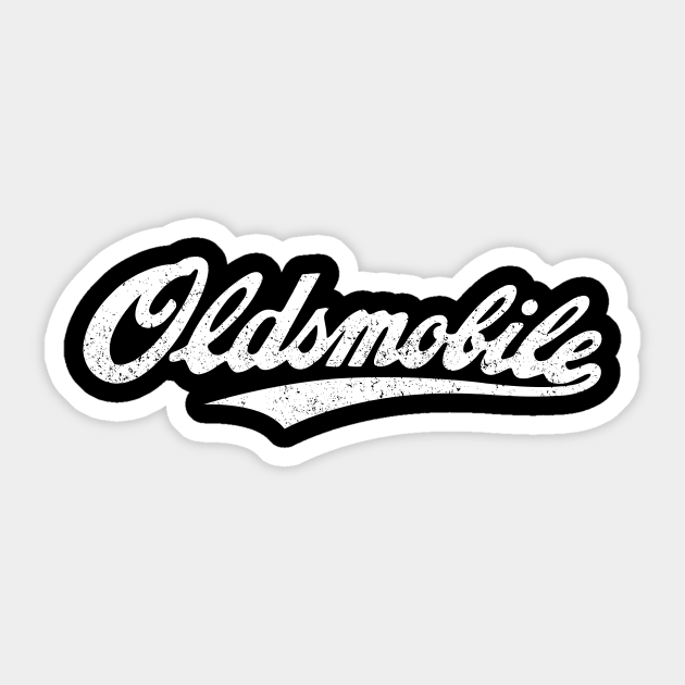 Oldsmobile Cursive Logo Oldsmobile Cursive Logo Sticker TeePublic